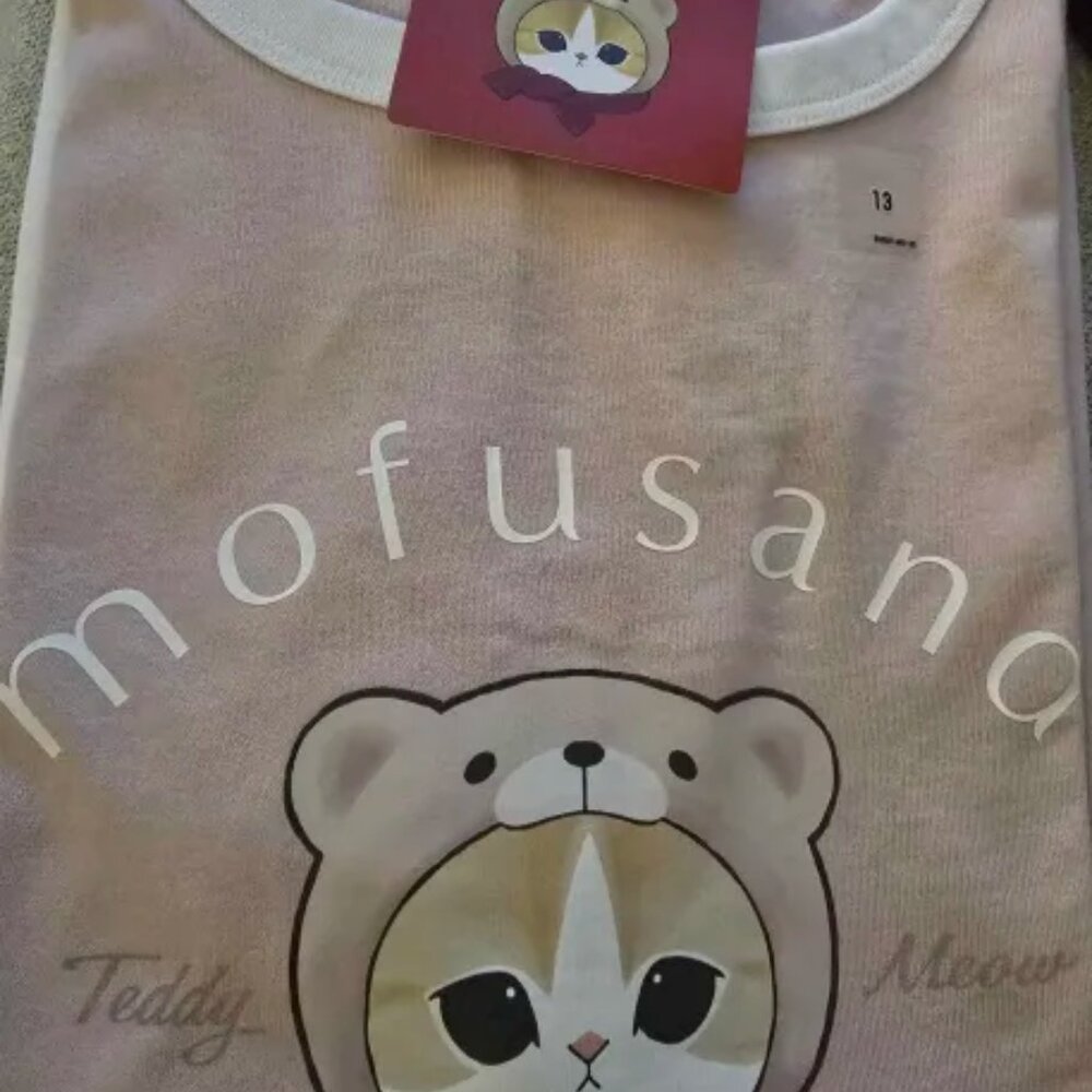 Mofusand Cat Cotton T-Shirt bundle Women Size 13 fit women medium NWT - Picture 2 of 3